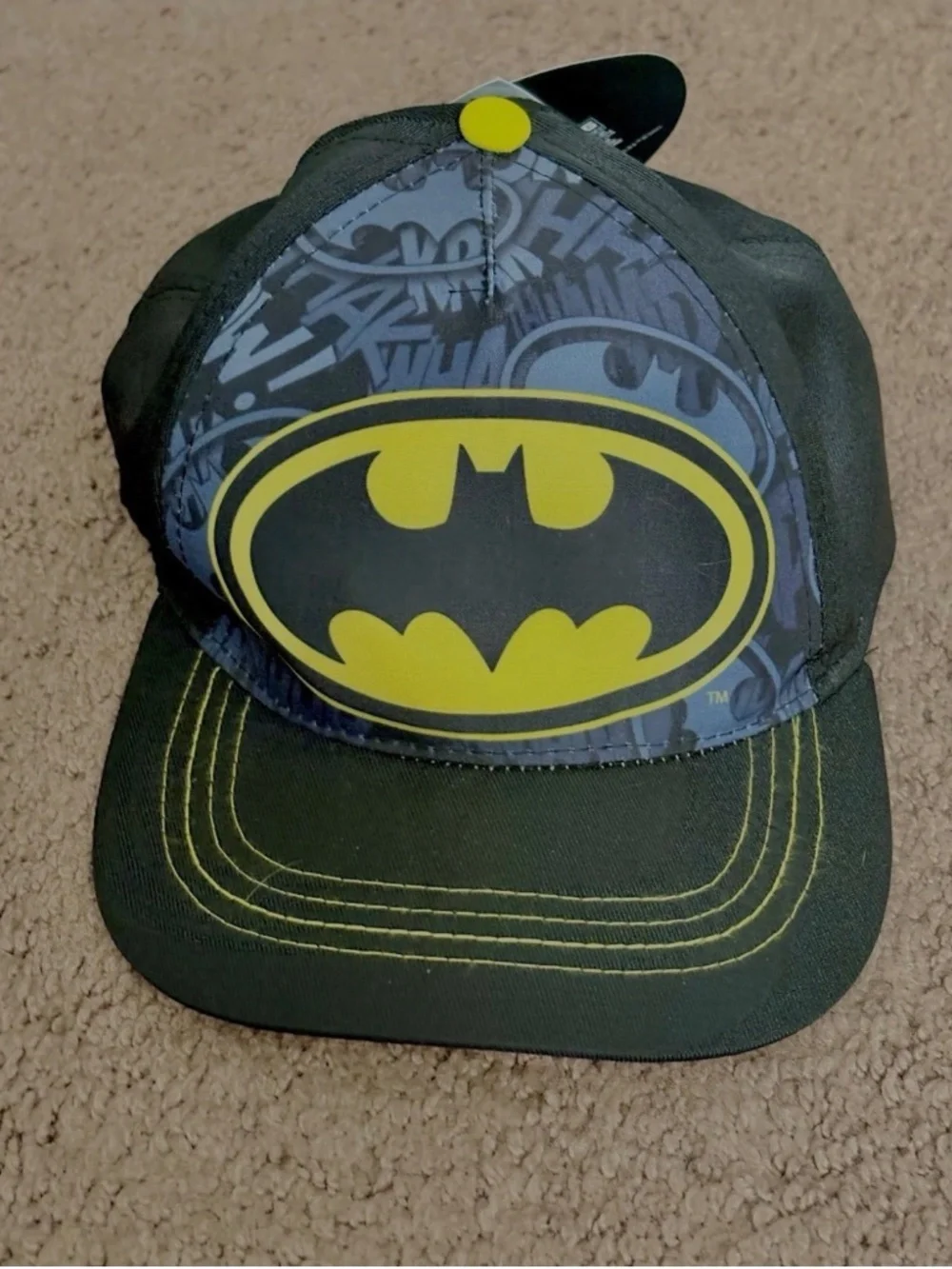 DC Batman Classic Symbol Youth Baseball Cap Hat Superhero Boys 2022 UPF 50 NWT